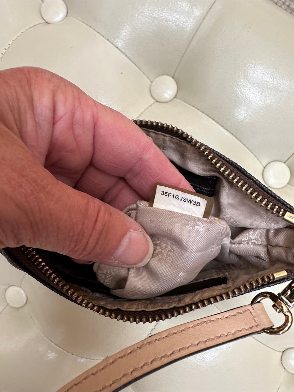 Michael Kors Brown Logo mini bag, Gold Hardware - Picture 13 of 16